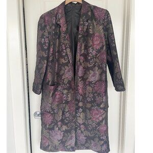 Oversized Floral Blazer Coat